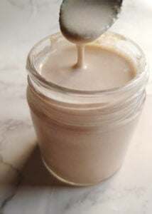 tahini in a jar