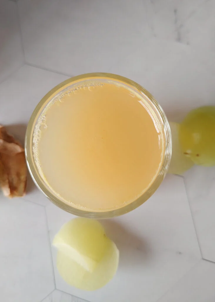 amla ginger shot photo from top
