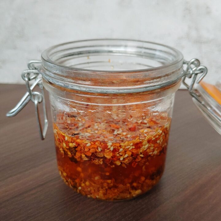 featured image of chilli oil in a sealed glass jar