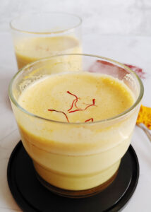 turmeric latte served in a glass