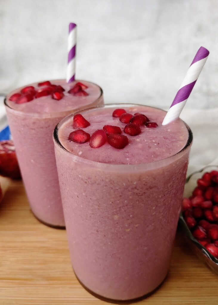 pomegranate_smoothie served in glasses