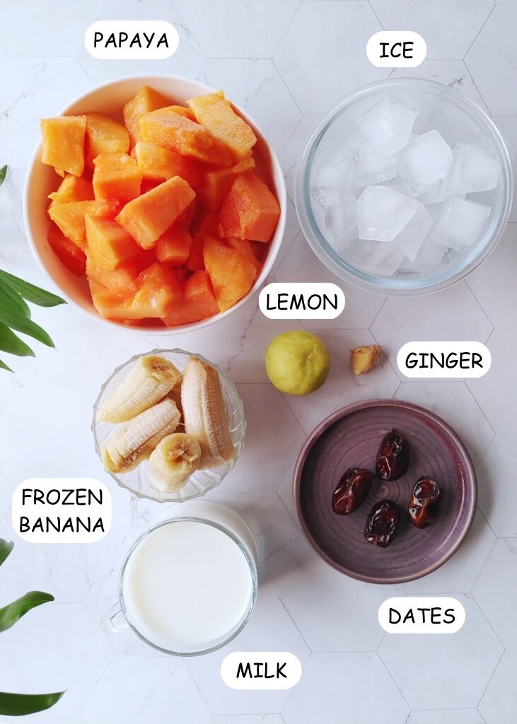 papaya smoothie ingredients