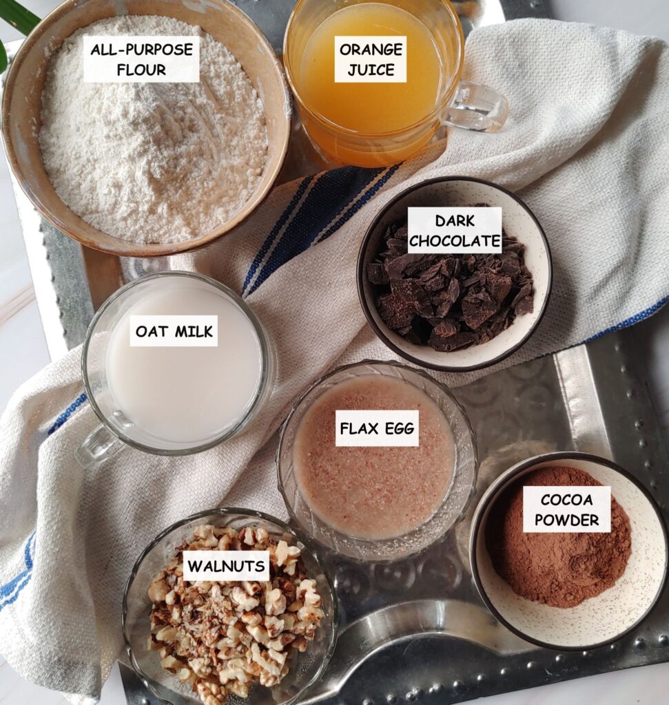 vegan brownie ingredients