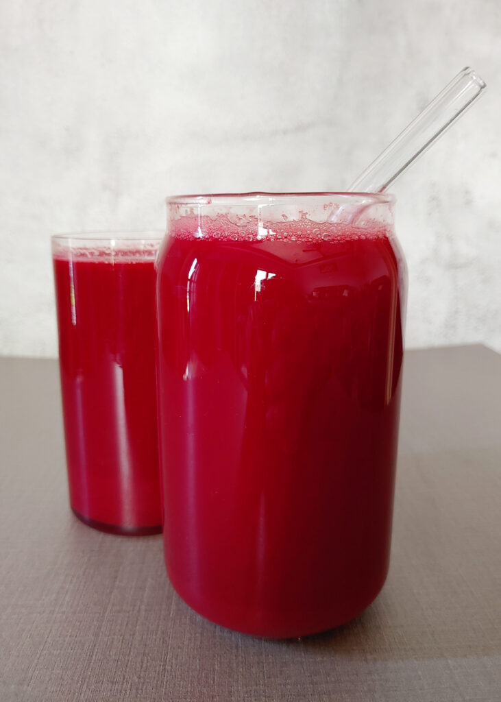 ABC juice served in glasses