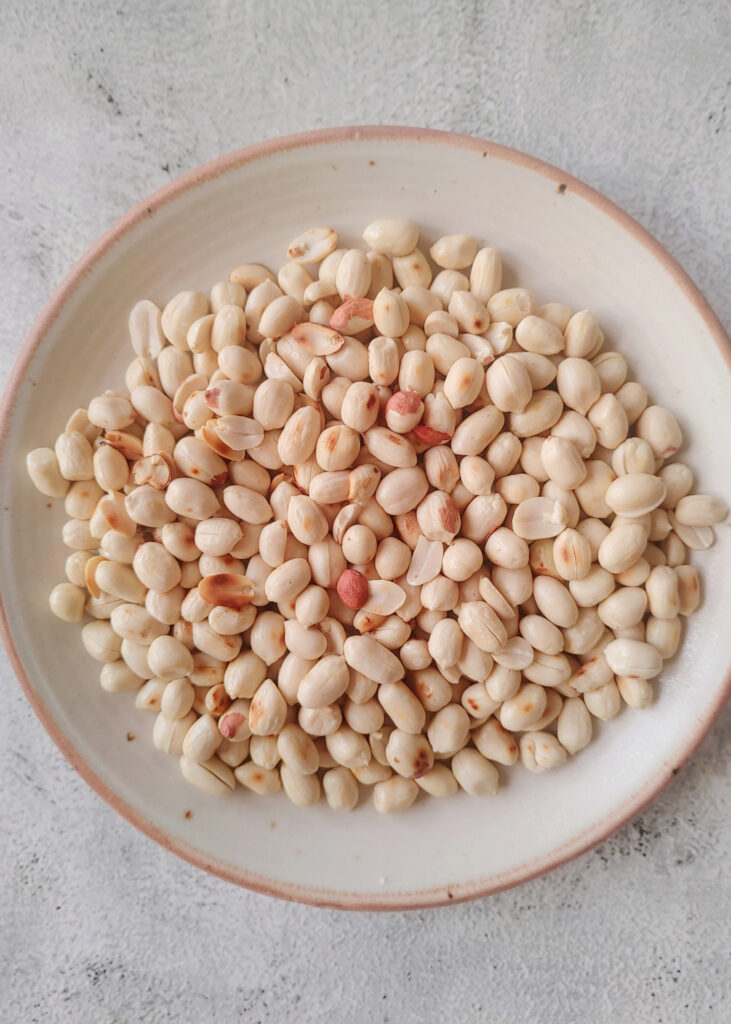 roasted peanuts in a plate