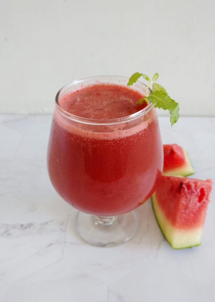 watermelon mint cooler served in glass