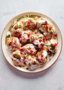 dahi bhalle served in a plate