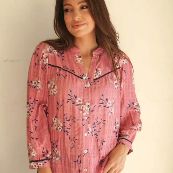 Anna Shirt in Cherry Blossom Print Anna Shirt in Cherry Blossom Print