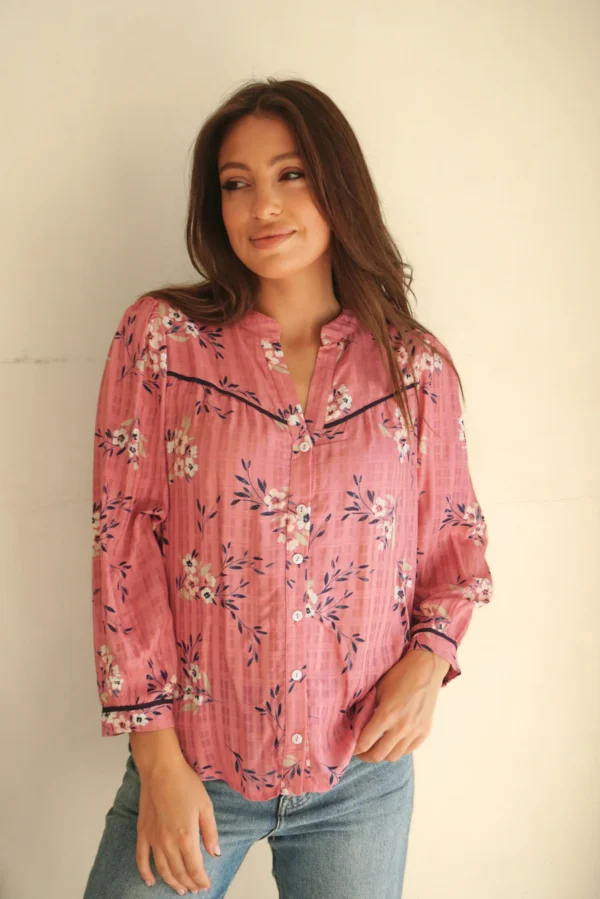 Anna Shirt in Cherry Blossom Print Anna Shirt in Cherry Blossom Print