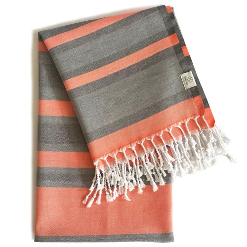 Samara Gray - Orange Turkish Towel Samara Gray - Orange Turkish Towel
