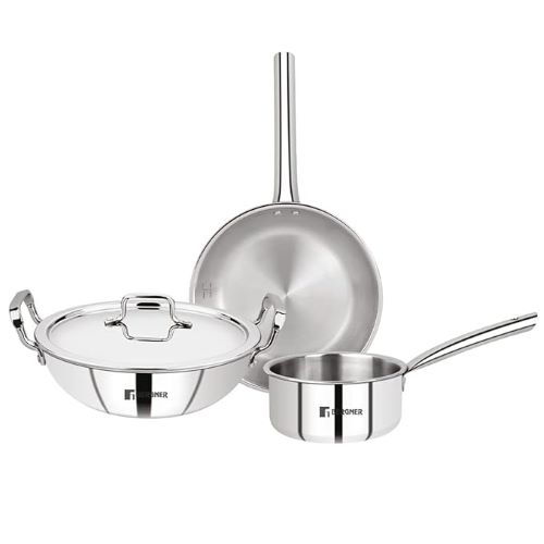 Stainless Steel 4 Pc Cookware Set Stainless Steel 4 Pc Cookware Set